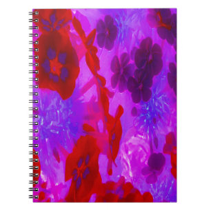 Pretty Purple and Red Garden Phlox Flowers Notebook