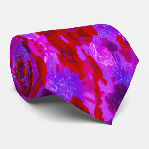 Pretty Purple and Red Garden Phlox Flowers Tie