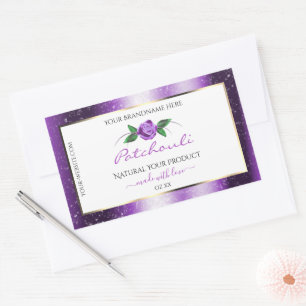 Pretty Purple and White Product Labels Rose Flower