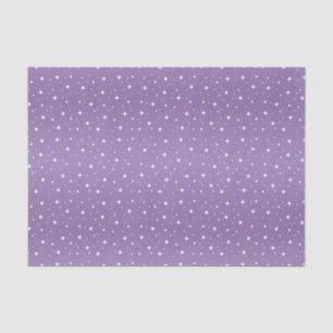 Pretty Purple and White Stars Tissue Paper