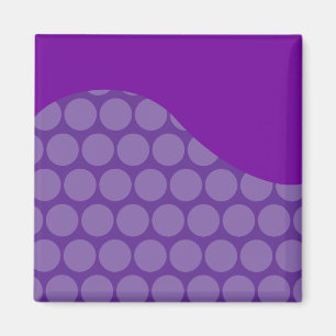 Pretty Purple Big Polka Dots Wave Pattern Gifts Magnet