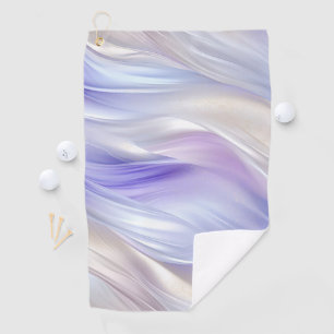 Pretty Purple Blue Pearl White Swirls Golf Towel