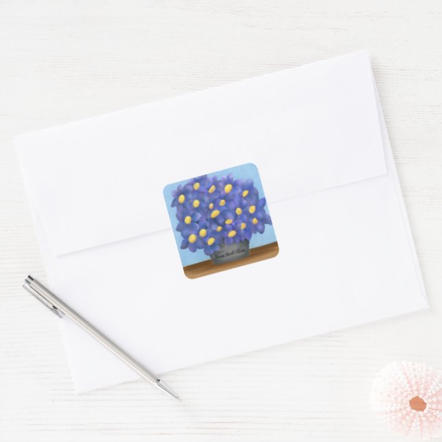 Pretty Purple Bouquet of Flowers  Sticker (Envelope)