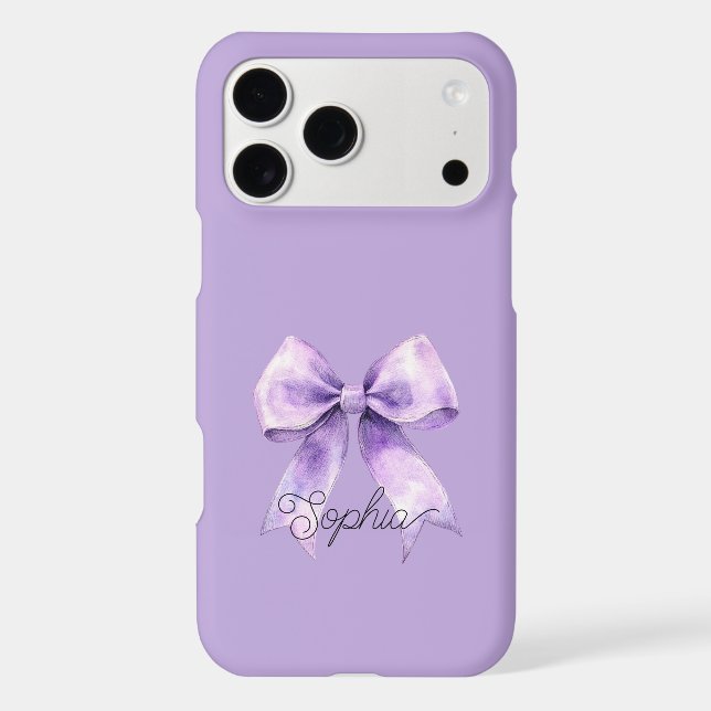 Pretty Purple Bow Personalized Name (Back)