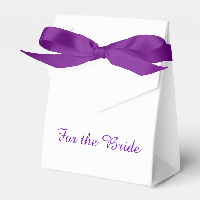 Pretty Purple Bride Favor Box (Front Side)