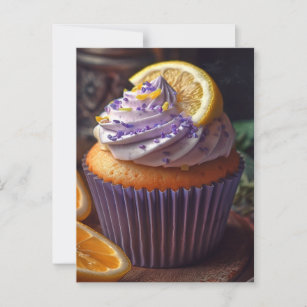 Pretty Purple Cupcake Postcard