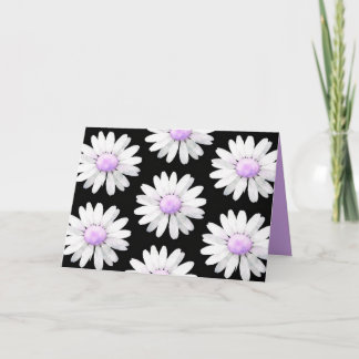 Pretty Purple Dotted Daisy's (personalize) Card