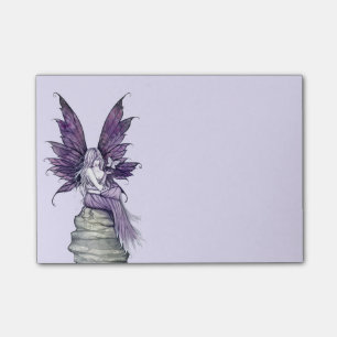 Pretty Purple Fairy and Butterfly Post-it Notes