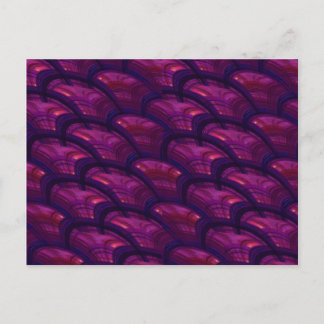 Pretty Purple Fans Abstract Pattern Postcard