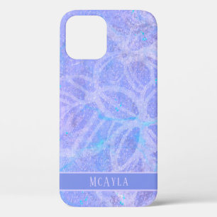 Pretty Purple Floral Feminine Personalized iPhone 12 Case
