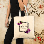 Pretty Purple Floral Roses Bridesmaid Gift Tote Bag<br><div class="desc">Pretty Purple Floral Roses Bridesmaid Gift tote bag.</div>