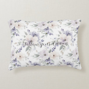 Pretty Purple Flowers Accent Pillow
