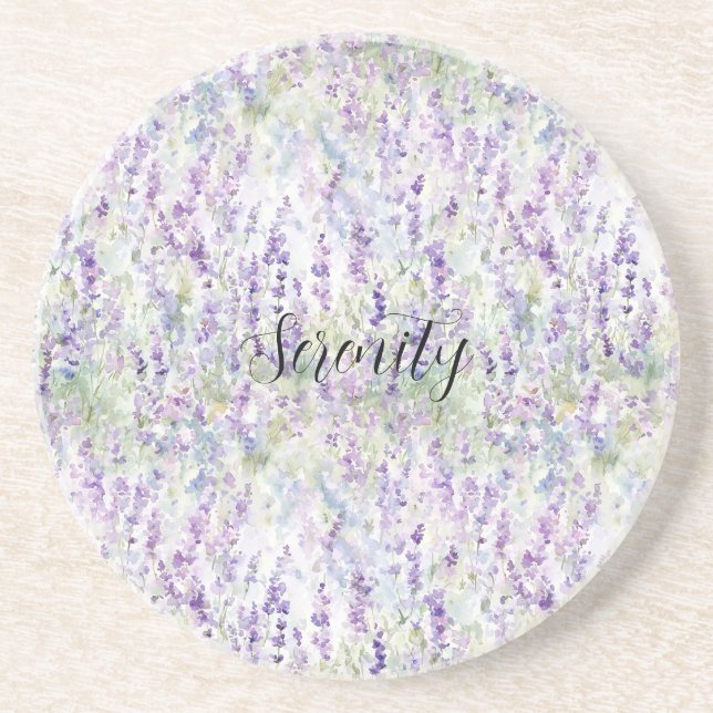 Pretty Purple Flowers Coaster (Front)