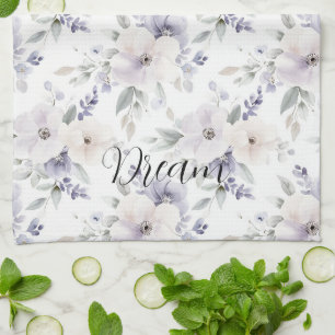 Pretty Purple Flowers   Kitchen Towel