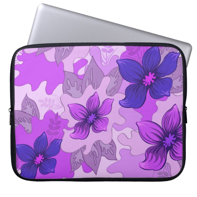 Pretty Purple Flowers  Laptop Sleeve (Front)