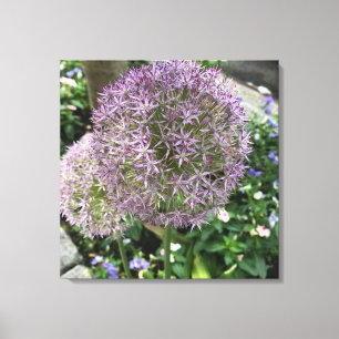 Pretty Purple Flowers New York City NYC Photo Canvas Print