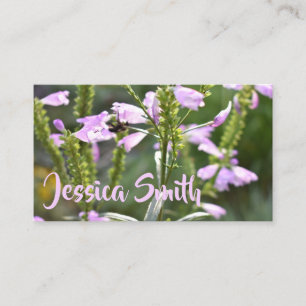Pretty Purple Flowers Original Garden Photography Business Card