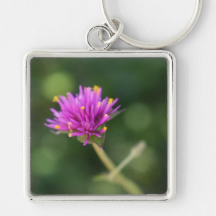 Pretty Purple Flowers Original Garden Photography Keychain