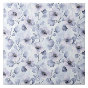 Pretty Purple Flowers  Tile