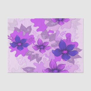 Pretty Purple Flowers  Tissue Paper