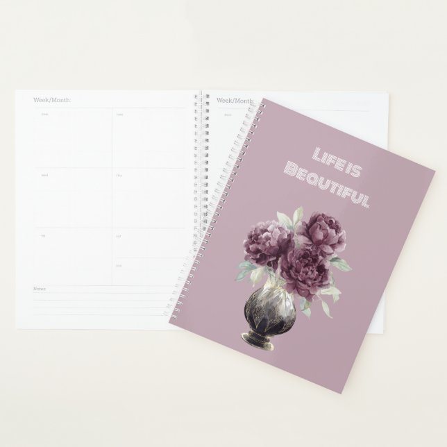 Pretty Purple Flowers Vase Planner (Display)