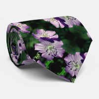 Pretty Purple Geranium Flower Pair Pattern