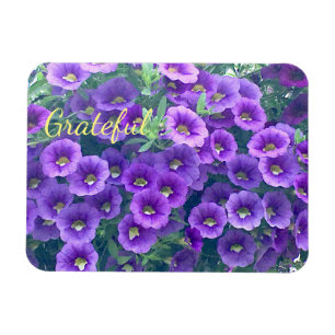 Pretty Purple Gratitude Petunia Magnet