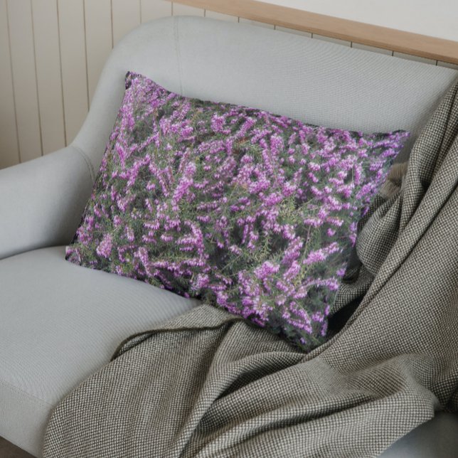 Pretty Purple Heather Floral Pillowcase (In Situ)