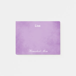 Pretty Purple Homeschool Mom Personalize Post-it Notes