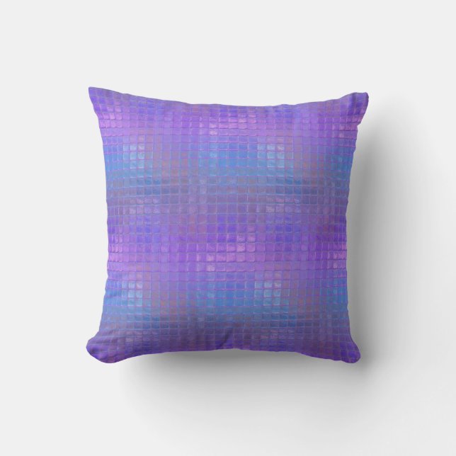 Pretty Purple Iridescent Shimmer Glamour Girl Throw Pillow (Front)