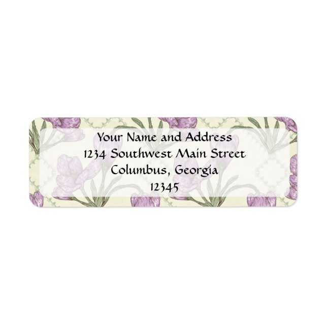 Pretty Purple Iris Flower Pattern (Front)