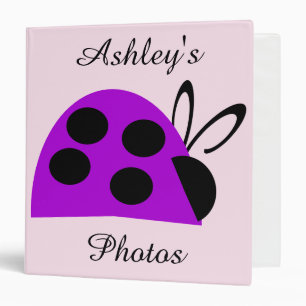 Pretty Purple Ladybug Photo Album Binder