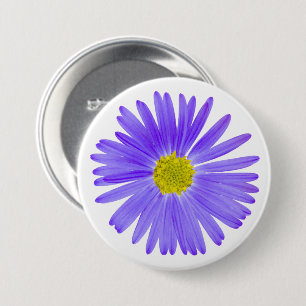 Pretty Purple Many Petaled Wildflower 3 Inch Round Button