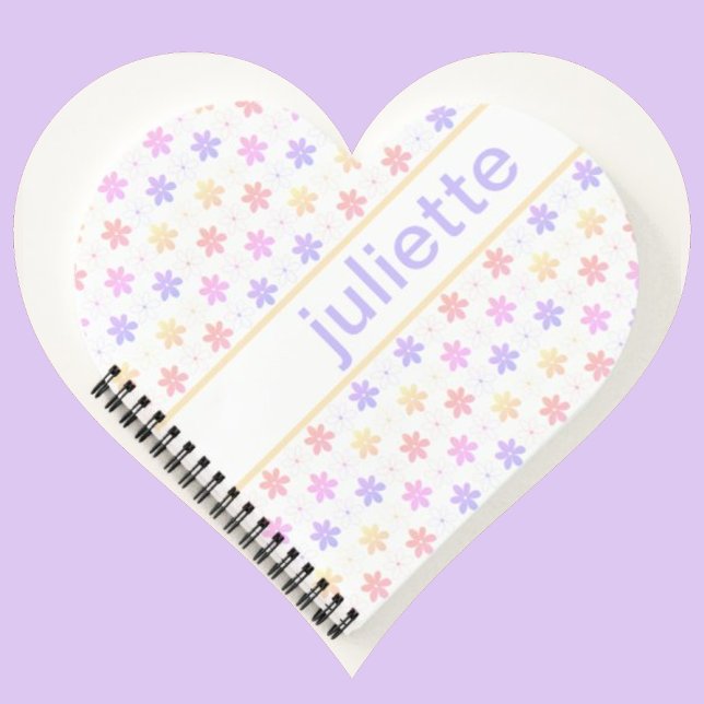 PRETTY PURPLE PINK PALE SMALL FLOWER PATTERN NOTEBOOK (Creator Uploaded)