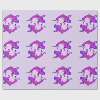 Pretty Purple Pisces Fish Wrapping Paper