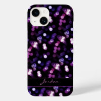 Pretty Purple Sparkle Lights with Name