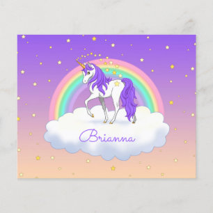 Pretty Purple Sweet Dreams Rainbow Unicorn