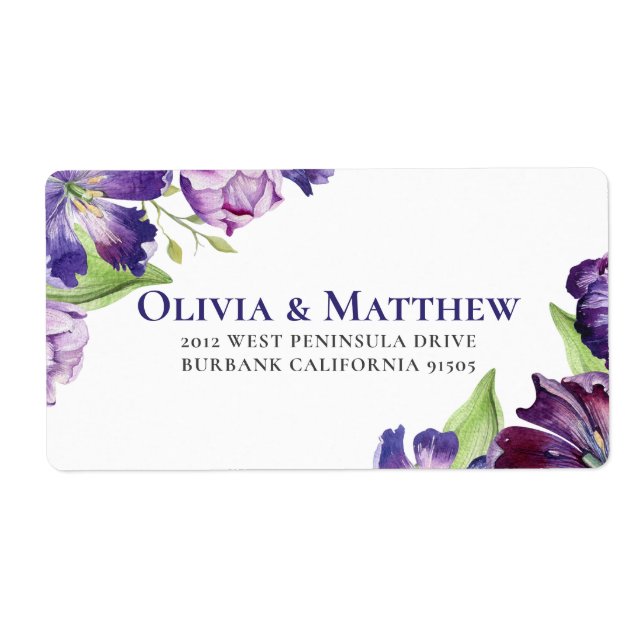 Pretty Purple Tulip Floral (Front)