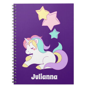 Pretty Purple Unicorn Gift Ideas, Cute Unicorn Notebook