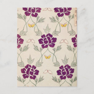 Pretty Purple Vintage Flower Postcard