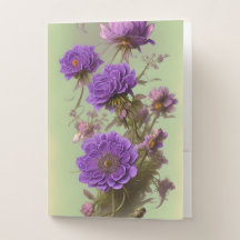 PRETTY PURPLE WATERCOLOR FLOWERS