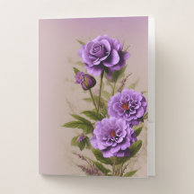 PRETTY PURPLE WATERCOLOR FLOWERS