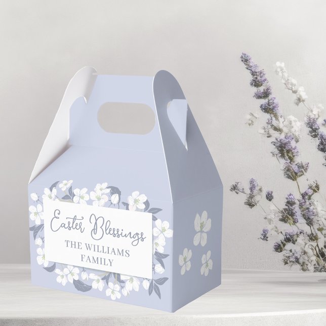 Pretty Purple White Floral Easter Custom Party Favor Box (Creator Uploaded)