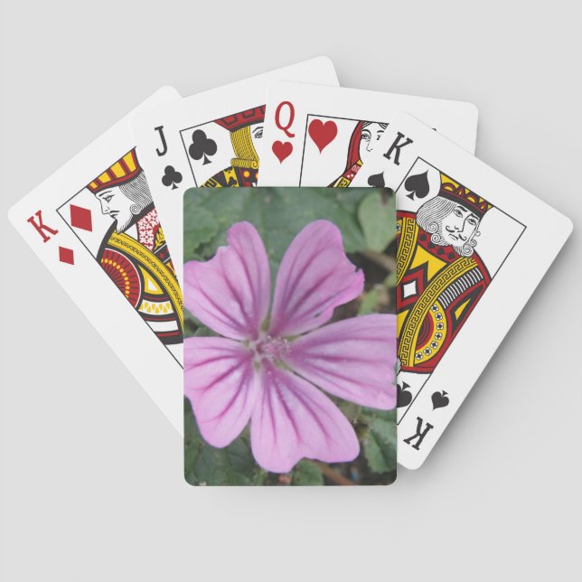 Pretty Purple Wildflower Playing Cards (Back)