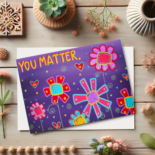 Pretty Purple ‘You Matter’ Card