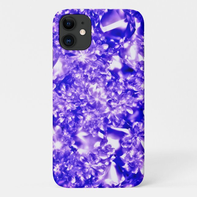 Pretty Purplelicious Sparkling Diamonds Case-Mate iPhone Case (Back)