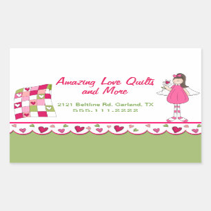 Pretty Quilting Business Custom Sticker