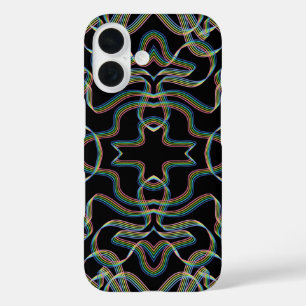 Pretty Rainbow Colored Ribbon Roll Pattern Art iPhone 16 Case