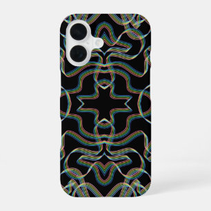 Pretty Rainbow Colored Ribbon Roll Pattern Art iPhone 16 Case