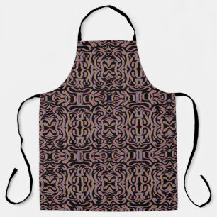 Pretty Rainbow Colored Ribbon Twists Pattern Art Apron